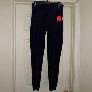 Spanx navy velvet leggings, NWT
